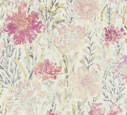 BLOESEM WEIDE BEHANG | Floraal - Meerkleurig Roze Wit - A.S. Création Aquarell Dreams