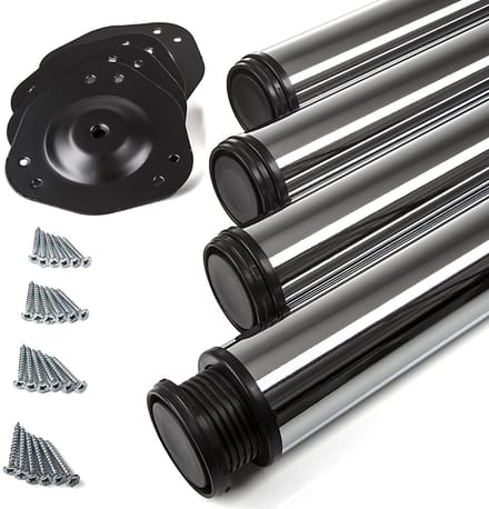 Set van 4 SOTECH Model G Tafelpoot Ø 60 mm Hoogte 710 mm Chroom gepolijst