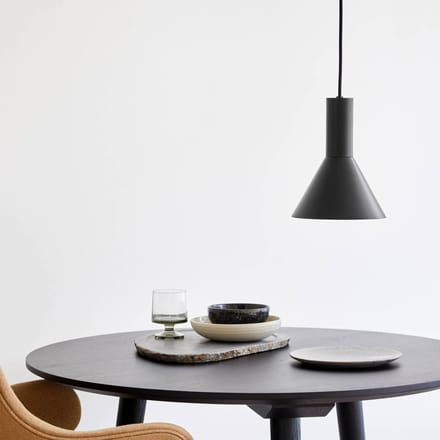 FRANDSEN Hanglamp Lyss, zwart, metaal, Ø 18 cm, E27