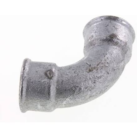 90° L-Koppeling Rp1'' Binnendraad Kort Gietijzer 25bar [2 Stuks]