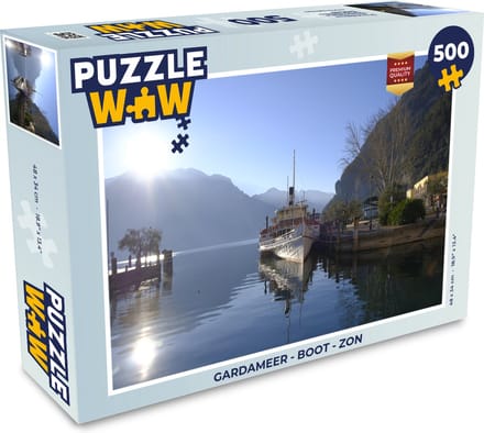 Puzzel Gardameer - Boot - Zon - Legpuzzel - Puzzel 500 stukjes