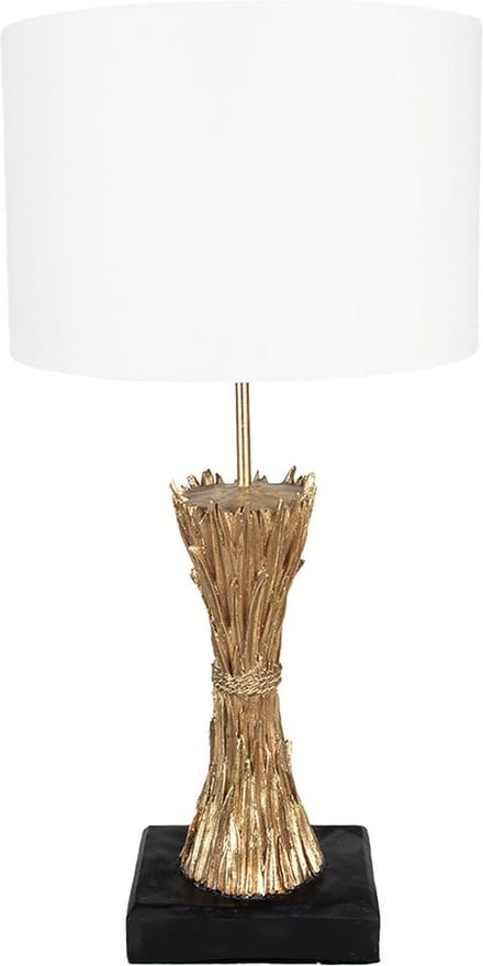 Clayre & Eef Tafellamp Ø 30x60 cm Goudkleurig Polyresin