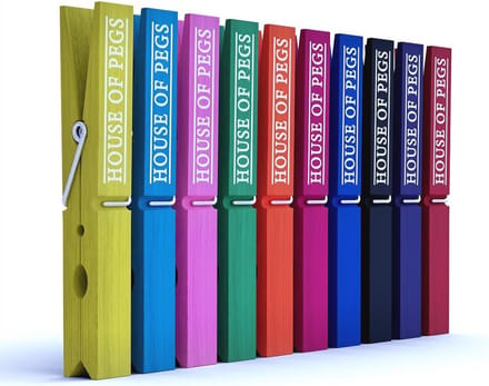 Houten Kledingknijpers voor Waslijn - 100 Stuks Multicolor