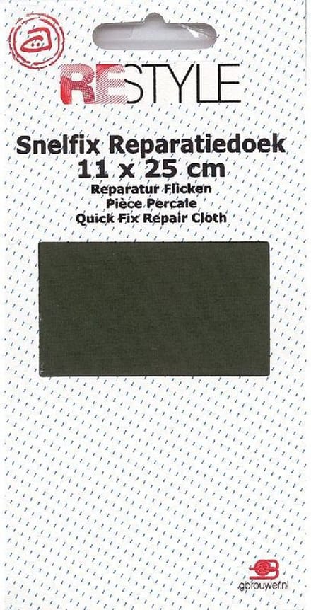 Reparatiedoek Strijkbaar - Donkergroen - 11 x 36 cm