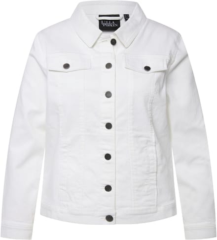 Ulla Popken - Dames - Jeansjas - Wit denim - Maat 42