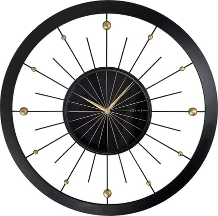 NeXtime Orbit Large – Wandklok – 90 cm – Metaal – Zwart – Stil