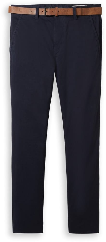 Tom Tailor Denim - Slim-fit chino met riem - Maat 29/30 - sky captain blue