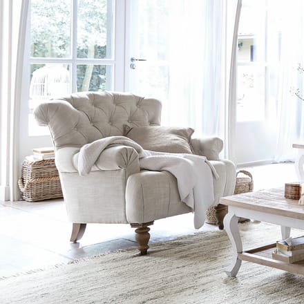 LOBERON Fauteuil Springfield linnen
