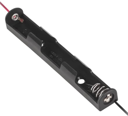 Batterijhouder 2x AAA - Rechthoek - Zwart
