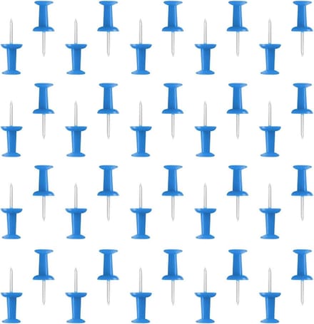 Kopspijkers Punaises - Standaard Pinnen - Berichten Vastpinnen - Herbruikbare Container - 2000 Stuks - Blauw