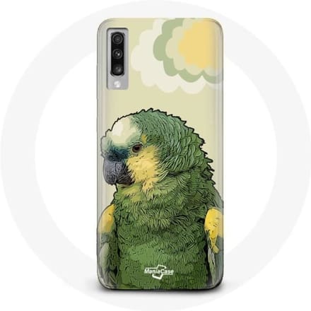 Hoesje voor Samsung Galaxy A50 Amazon Papegaaien Groen