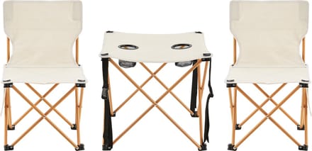 Tuinset Banzi 3-delig campingset opvouwbaar beige casa.pro