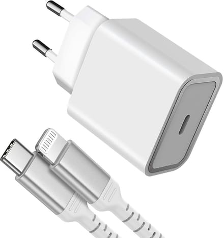 Bigben Connected Force Power - Oplader - USB-C - 1,2 meter - Wit - 20W