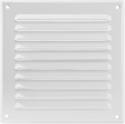 Vierkant Wit Metalen Ventilatierooster 15x15cm voor Binnen en Buiten