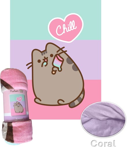 Pusheen Chill fleece deken 130 x 170cm