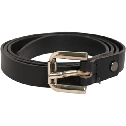 GF Ferre Zwarte Leren Slim Gouden Gesp Taille Herenriem