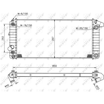 Radiator, motorkoeling NRF 50208