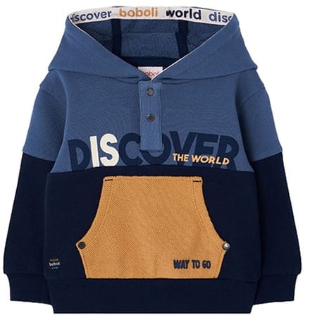 Boboli Fleece Sweatshirt Blauw 6 Years Jongens