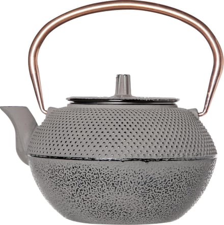 Cosy & Trendy Okinawa Theepot - 1L2 - Grijs- Koper Handvat