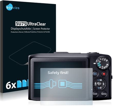 Savvies - Screenprotector voor Canon PowerShot SX280 HS - Folie Beschermfolie transparant 6 Stuks