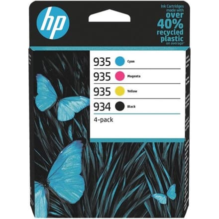 Originele HP inktcartridges 934/935 CMYK, Mixpack, cyaan, magenta, geel, zwart