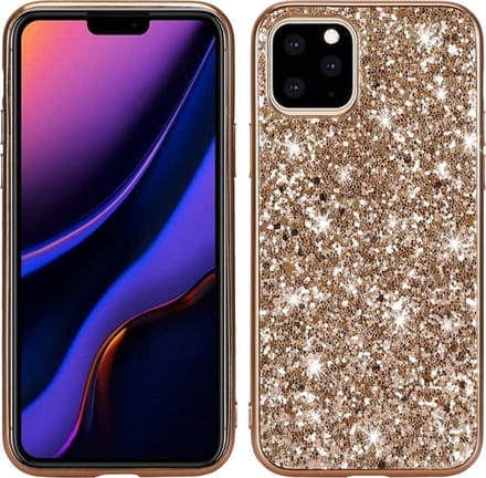 Coverup Glitter Back Cover - Geschikt voor iPhone 11 Hoesje - Goud