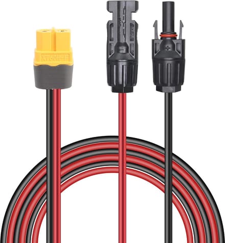 Zonnepaneel Connector naar XT60 Adapter Kabel - 12AWG Verlengkabel voor Draagbare Solar Generators 1.5M