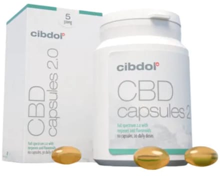 Cibdol - 5% CBD capsules 2.0 (60 stuks - 16 mg per capsule) - hennep - cannabis - THC - cannabidiol