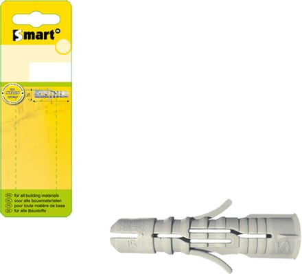 SMART | Nylon plug met boord Ø 10x50 grijs | 25 st