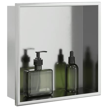 vidaXL - Douchenis - 32x32x9 - cm - roestvrijstaal - geborsteld - zilverkleurig