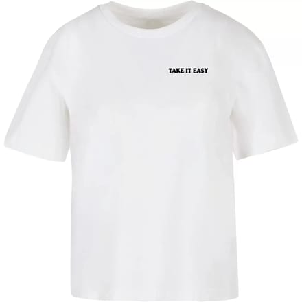 Dames-T-shirt Miss Tee Take It Easy Flowers