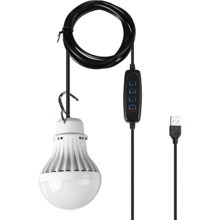 Buiten USB LED-lamp Warm/Wit/Warm Wit Licht Verstelbare Helderheid Haak voor Kamperen Wandelen black