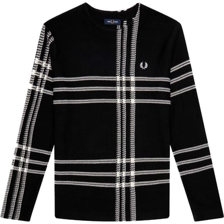 Zwarte Tartan Fred Perry Trui