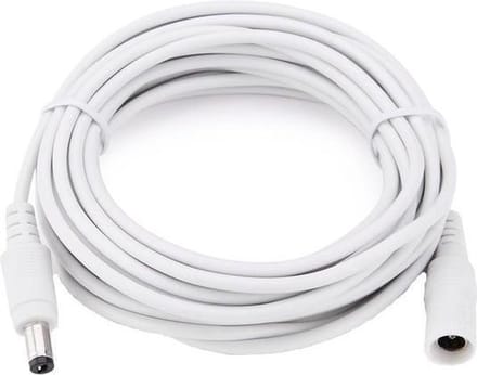 WiseGoods Premium DC Kabel Connector - 12V Power Verlengkabel - 2.1x5.5mm - man/vrouw Adapter - 3 Meter - Camera - LED Strip