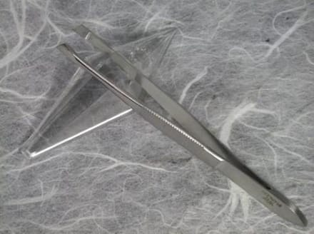 A.a.s. epileer pincet schuin stainless/s
