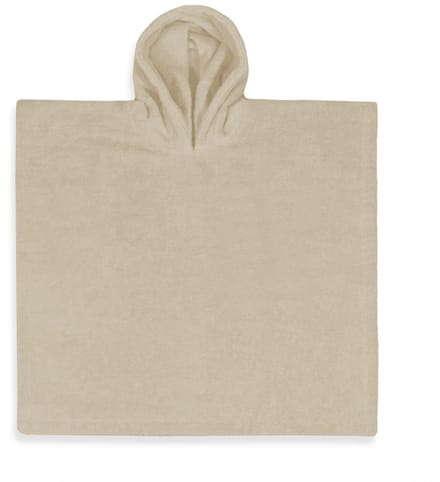 Gepersonaliseerde badponcho Large cream met naam geborduurd 1-6 jaar