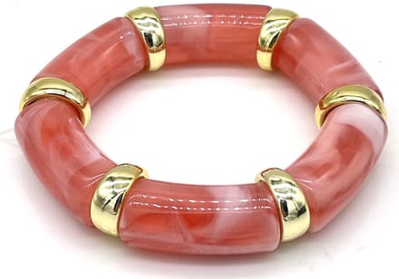 Armband - acryl - roze - dames - speels design