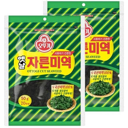 Otoki Oude Stijl Gesneden Zeewier 50g × 2 Pakken | Gedroogd Zeewier voor Koreaanse Soep 50g × 2packs yellow