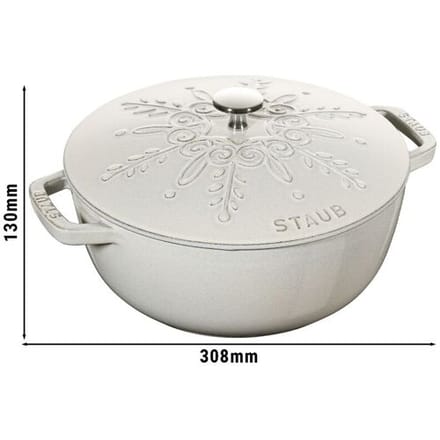 STAUB LA COCOTTE - La Marmite - Ø 240mm - Gietijzer - Witte truffel