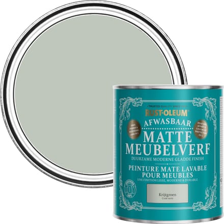 Rust-Oleum Groen Afwasbaar Matte Meubelverf - Krijtgroen 750ml