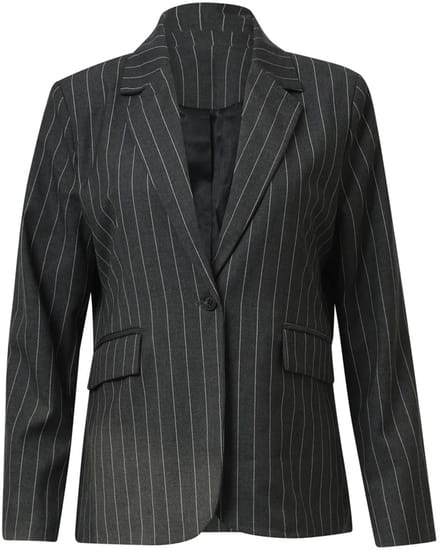 Smashed Lemon Grijs en wit pinstriped blazer |