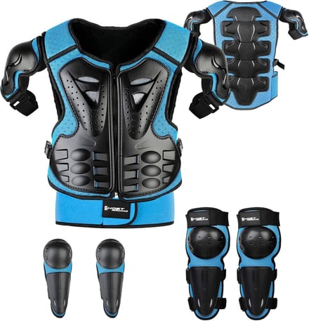 Kinderen Beschermingsset - Veiligheidsuitrusting Set - Actief Buitenspelen - Ademende Constructie - Complete Set - Rood Zwart Blauw
