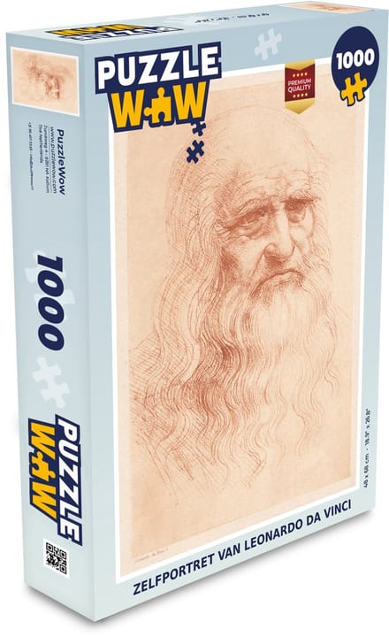 Puzzel Zelfportret - Leonardo da Vinci - Schets - Legpuzzel - Puzzel 1000 stukjes volwassenen