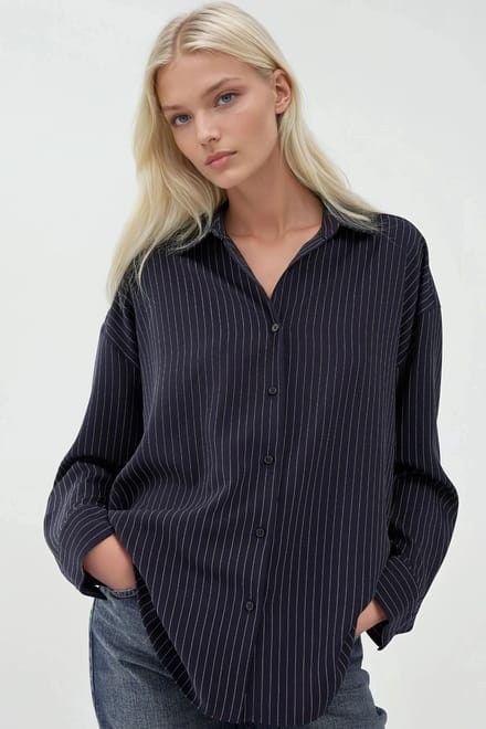 Oversized Gestreept Shirt