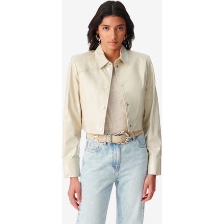 IRO Paris Devta Sand White Taglia: 40 | Giacche di pelle Outlet | Donna | Marrone