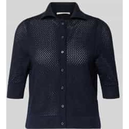Gebreid vest met polokraag en 1/2-mouw