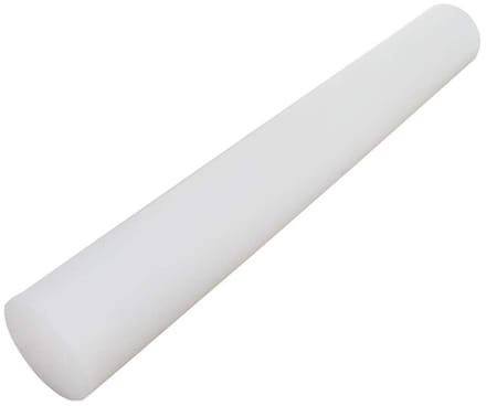Plastic Ronde Staaf - PE Staaf Polyethyleen - Onderdelen Fabriceren - Lichtgewicht Bewerkbaar - 40mm x 0.3m - Wit