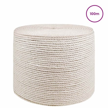 vidaXL - Jutetouw - 2 - st - 2 - mm - Wit - 100% - Tossa - jute