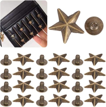 Set van 50 Sterstuds, 14 mm Riviervet, Decoratieve Studs voor DIY Modeaccessoires, Schoenen en Tassen