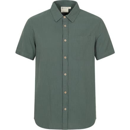 Mountain Warehouse Heren Palm Textuur Korte Mouwen Shirt (Groen)